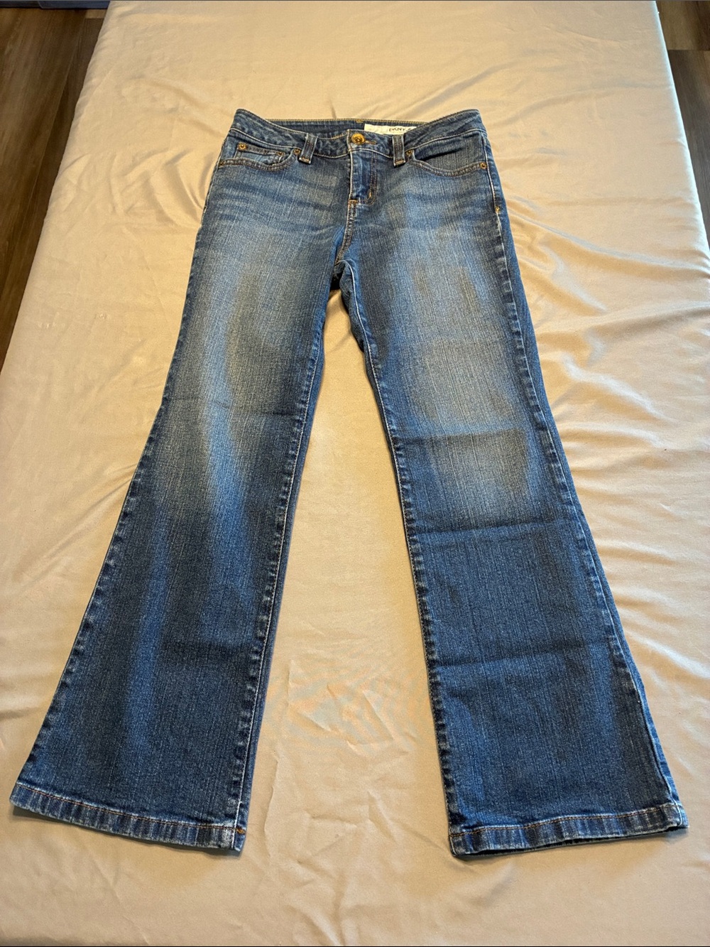 DKNY Mid-Blue Wide Leg Jeans